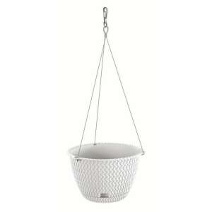 White round hanging planter with woven pattern, Splofy WS - Landscaping