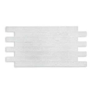 Panou Decorativ 3D Caramida Alb Striat PVC wall panel, full view - Nonbrand Wall Panel & Wall Sticker