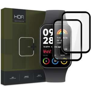 HOFI Glass Pro+ kijelzővédő fólia Xiaomi Mi Band 8 Pro okosórához, 2 db, fekete kerettel - HOFI