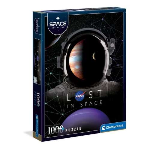 Clementoni 1000 piece puzzle, NASA Lost in Space, astronaut in space suit, planets, stars