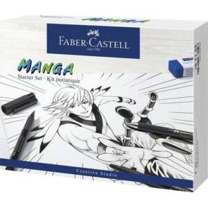 Faber-Castell Manga Starter Set, Zeichenbedarf für Manga-Zeichnungen, enthält Pitt Artist Stifte, mechanischen Bleistift, Radiergummi, Graphitstifte und eine Zeichenpuppe - Zeichengeräte