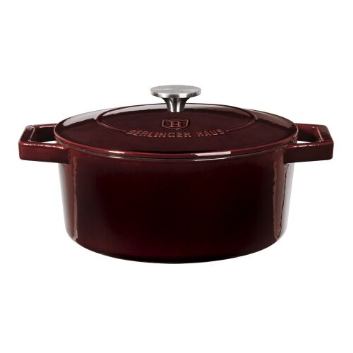 Berlinger Haus Burgundy 4.35 liter enamelled cast iron pot with lid 24 x 11 cm 139530288