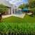 Malaga 2cm zöld műfű, 400cm széles, kültéri használatra, telepítési példa