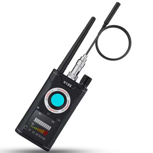 Kémelhárító detektor, EJ Products, K18S, rejtett kamerák észlelése, mikrofonok, GPS lokátorok, felvevők, autonómia 35 óra, fekete