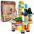 92 piece DIY Funny Blocks Tool Set building toy for kids, featuring a workshop, car, tools, and a crane