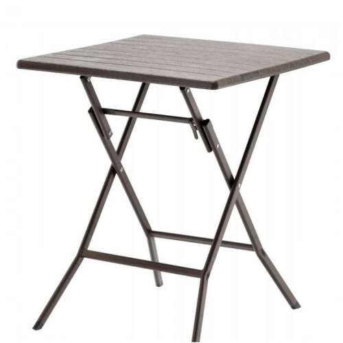 Tourist Folding Table 61.5 X 61.5 X 73 CM BROWN