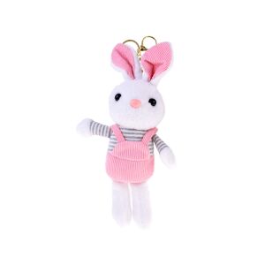 White Plush Bunny Keychain - 20cm, cute rabbit keyring - Keychain