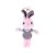 Ružový Plyšový Zajačik Kľúčenka - 20cm, roztomilý zajačik kľúčenka