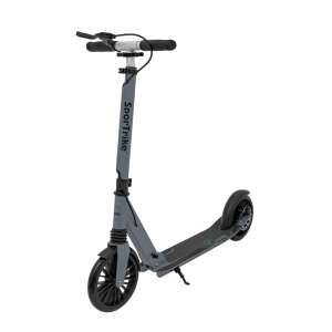 SportTrike roller, silver, adult scooter, with hand and foot brakes, adjustable handlebar, kickstand - Adult Scooter