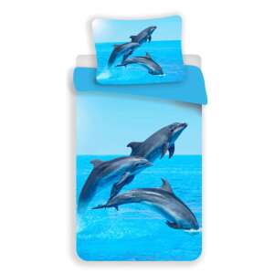 Delfin Trio bedding set with a dolphin design, 140x200cm duvet cover and 70x90cm pillowcase - Interior design