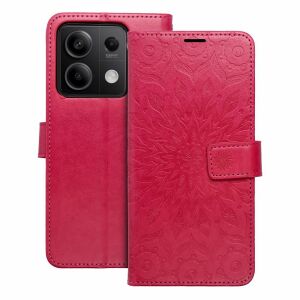 Forcell Mezzo Xiaomi Redmi Note 13 5G magenta portfel z mandalą i przegródkami na karty - Forcell