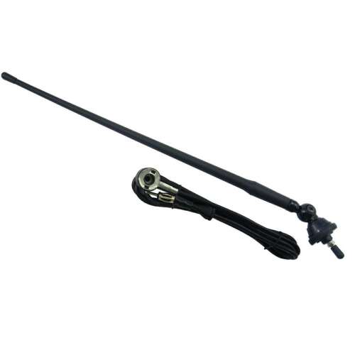Black flexible car roof antenna, 39 cm long, with 1.3 m cable