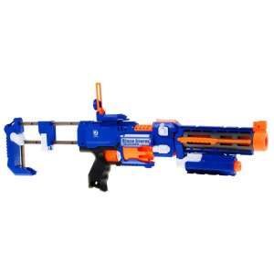 Blaze Storm blue toy gun, electric, automatic, 10 bullet capacity, 20 bullets included - Ramiz Toy Gun, Bullet