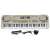 61-key electronic keyboard with microphone, power adapter, and music stand