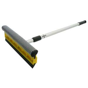 Racletă telescopică pentru geamuri cu lamă de cauciuc, 100 cm, galbenă - Lamele pentru ștergătoare de parbriz