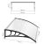 ModernHome bejárati Előtető polikarbonát borítással 150x80cm 95816449