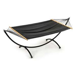 ModernHome XL függőágy állvánnyal, fekete, 150 kg teherbírás - Függőágy