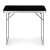 ModernHome black folding picnic table, 70x50cm, front view