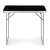 ModernHome black folding picnic table, 70x50cm, front view