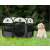 Foldable dog playpen, grey, in use, outdoor