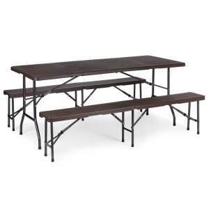 Modernhome folding banquet set table 180cm + 2 benches