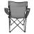 Scaun pliabil de camping Trizand cu suport pentru pahare și cotiere, gri, vedere din spate