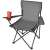 Trizand folding camping chair with cup holder and armrests, grey