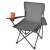 Trizand folding camping chair with cup holder and armrests, grey