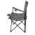 Trizand folding camping chair with cup holder and armrests, grey, side view
