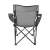 Trizand folding camping chair with cup holder and armrests, grey, back view