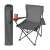 Trizand folding camping chair with cup holder and armrests, grey