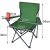 Trizand összecsukható Kempingszék pohártartós karfával #zöld 95819091
