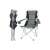 Trizand XXL camping chair with cup holder and armrests, black and grey