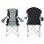Front and back view of Trizand robust XXL camping chair with cup holder