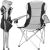 Trizand robust XXL camping chair with cup holder armrest #black-grey 95819130