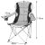 Trizand robust XXL camping chair with cup holder armrest #black-grey 95819130