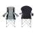 Trizand XXL camping chair with cup holder and armrests, black and grey