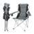 Trizand XXL camping chair with cup holder and armrests, black and grey