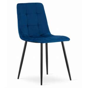 Artool Kara Velvet Dining Chair in Blue and Black - Kitchen Furniture
