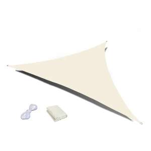 ModernHome 3x3x3m beige triangular waterproof sail sunshade - Garden Furniture