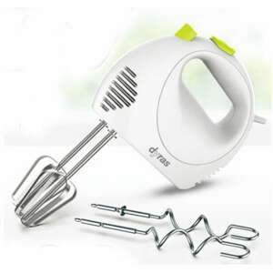 Dyras HM751-G kézi mixer, fehér, 200 watt, 5 sebességfokozat, 2 habverő szár, 2 dagasztó szár - Kézi aprító, Kézi mixer, Gyümölcscentrifuga és préselő és Elektromos tésztagép