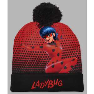 Зимна шапка Ladybug за момичета, плетена шапка Miraculous Ladybug с помпон - Детска шапка, комплект