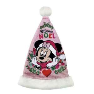 Розова коледна шапка Minnie Mouse за деца, с Minnie Mouse с червена шал и сърце, идеална за коледни партита и празници. - Детска шапка, комплект