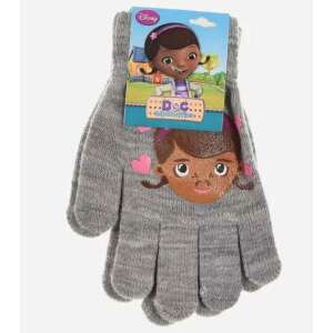 Mănuși tricotate gri Disney Doc McStuffins pentru copii, cu designul personajului Doc McStuffins - Disney Mănuși pentru copii