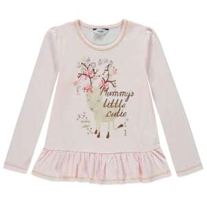 Rosa Langarm-Shirt mit Rentier-Druck für Mädchen, Mummy's little cutie, 2-3 Jahre - George