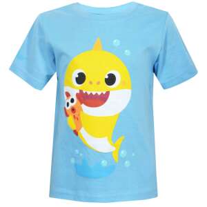 Fiúknak való kék Nickelodeon Baby Shark rövid ujjú póló sárga cápa mintával - Nickelodeon