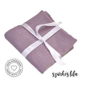 Pegazus prémium duplagéz pelenka szürke lila színben, kézzel készített Magyarországon - Textil pelenka