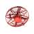 Red mini drone with infrared sensors, hand controlled, 360 degree rotation, collision avoidance, automatic obstacle avoidance