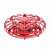 Red mini drone with infrared sensors, hand controlled, 360 degree rotation, collision avoidance, automatic obstacle avoidance
