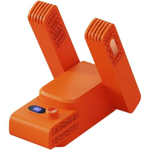 Inteligentna suszarka do butów Moreway, pomarańczowa, z wyświetlaczem cyfrowym i timerem